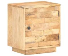 vidaXL Comodino 40x30x45 cm in Legno Massello di Mango