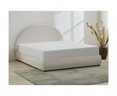 Letto con contenitore 140 x 190 cm Tessuto bouclette Panna - LIRIMO