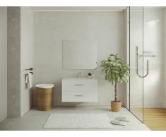 Mobile per bagno sospeso con lavabo singolo 80 cm Bianco - KAYLA