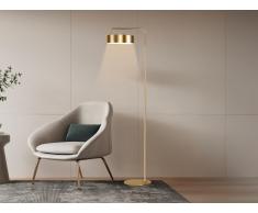 Lampada da terra L. 35 x H. 150 cm in Metallo Dorato effetto ottone Art déco - OTILIE