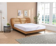 Letto 160 x 200 cm Pelle Cammello - JODALA