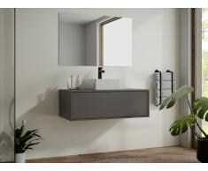 Mobile sotto lavabo sospeso Antracite 94 cm - TEANA II