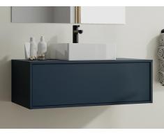 Mobile per bagno sospeso con lavabo singolo 94 cm Blu notte - TEANA II