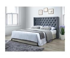 Testata letto trapuntata 190 cm Tessuto Grigio - MASSIMO