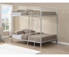Letto a castello 2x140 x 190 cm Argento - GEMINI II