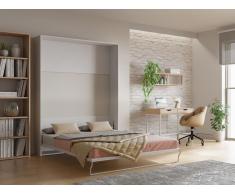 Letto estraibile Apertura verticale manuale 160 x 200 cm Bianco - MALINA II