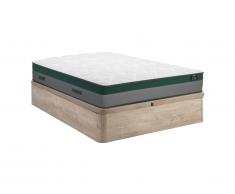 Set letto 140x190cm: Rete contenitore Naturale chiaro + Mater.molle insacchettate - PRESTIGE di YSMÉE