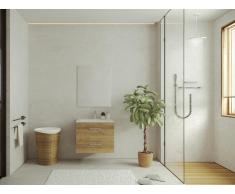 Mobile bagno sospeso con lavabo singolo 60 cm Naturale Chiaro - KAYLA