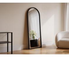 Grande specchio ad arco L. 65 x H. 170 cm in Legno di paulownia Nero - SHANGI