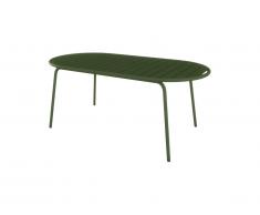 Tavolo da giardino ovale L.180 cm in metallo Kaki - MONTEFARO di MYLIA