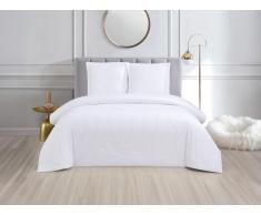 Set lenzuola ricam. 100%Cot. 120fili/cm² Copripium. 220x240cm+2 federe 65x65cm Bianco - RIVANA di PALACIO