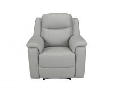 Poltrona relax in cuoio Grigio - EVASION