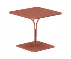 Tavolo da giardino L.80 cm in metallo - Terracotta - MIRMANDE di MYLIA