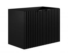 Mobile sotto lavabo sospeso a righe L80 cm Nero - ZILGA