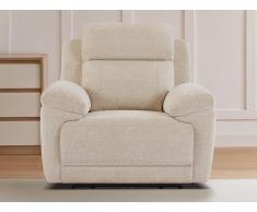 Poltrona relax elettrica in Tessuto chiné Beige - KELUNO