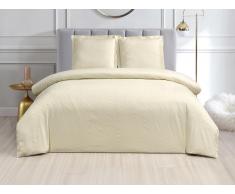 Set lenzuola Tessuto Jacquard 100%Cot. 120fili/cm² Copripium. 240x260+2Federe 65x65 Avorio - VENALY di PALACIO