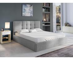 Letto con Contenitore 180 x 200 cm in Tessuto Grigio - ELIAVA di Pascal Morabito