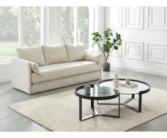 Divano letto 3 posti in Tessuto Beige - GRECCO