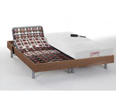 Letto relax elettrico sole sosp. materasso accoglienza Lattice 2x90x200cm Naturale chiaro - ETHER di DREAMEA
