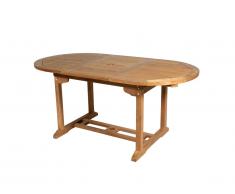 Tavolo da pranzo da giardino allungabile BYBLOS - Teak - L 120-170 cm