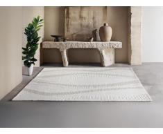Tappeto in rilievo 200 x 290 cm 100% Lana taftata a mano Avorio - SIRELIA
