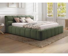 Letto con contenitore 180 x 200 cm Tessuto Verde + Materasso - FORVIK di PASCAL MORABITO