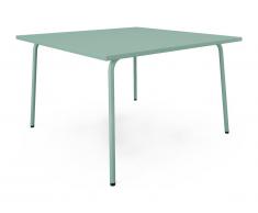 Tavolo da giardino quadrato L.120 cm in metallo - Verde mandorla - MIRMANDE di MYLIA