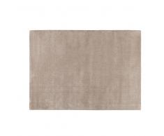 Tappeto color talpa chiaro in lana a pelo corto 140 x 200 cm SOFT