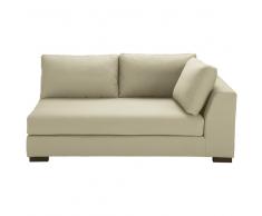 Divano letto componibile con bracciolo destro in cotone mastice Terence