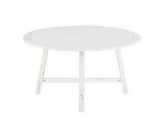 Tavolo da giardino in legno massello di acacia bianco 4/6 persone, 140 cm Lisboa