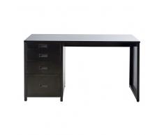 Scrivania nera in metallo L 140 cm Loft