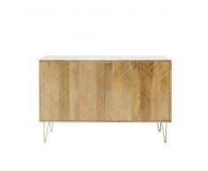 Credenza a 2 ante in legno massello di mango Stella