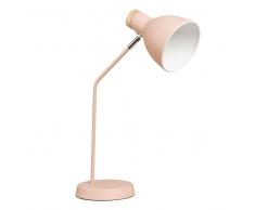 Lampada da tavolo rosa cipria in metallo