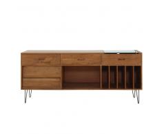 Credenza mobile per vinili in legno massello di acacia Gimmick