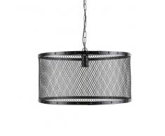 Lampadario nero stile industriale in metallo a griglia D 55 cm LOUIS