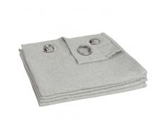 Tenda grigio-verde con occhielli 140x270 cm
