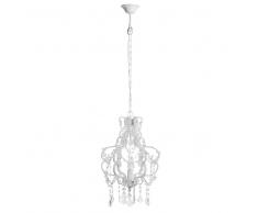 Lampadario in metallo con pendenti