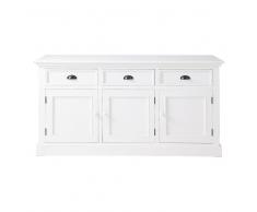 Credenza 3 ante e 3 cassetti bianca Newport