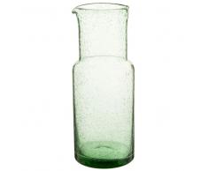 Caraffa in vetro a bolle verde