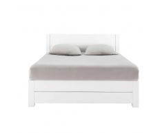 Letto bianco 160 x 200 in pino massiccio White