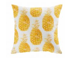 Cuscino da giardino bianco in tessuto stampato ananas 45x45 ABACA