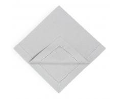 4 tovaglioli grigi in cotone 40 x 40 cm