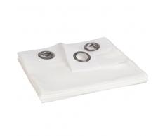 Tenda con occhielli bianca, 140x250
