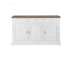 Credenza 3 ante e 3 cassetti bianca Leandre