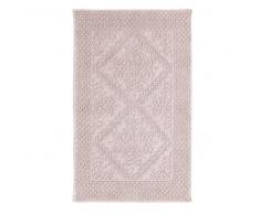 Tappeto da bagno in cotone annodato rosa, 65x100 cm