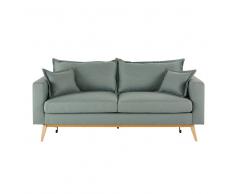 Divano trasformabile vintage 3 posti verde acqua Duke