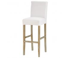 Sedia da bar da foderare con gambe sbiancate Boston