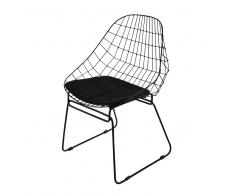Sedia nera in metallo Orsay