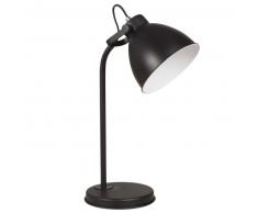 Lampada da tavolo industriale in metallo nera