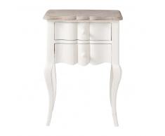 Comodino bianco in mango con cassetti L 48 cm Martigues
